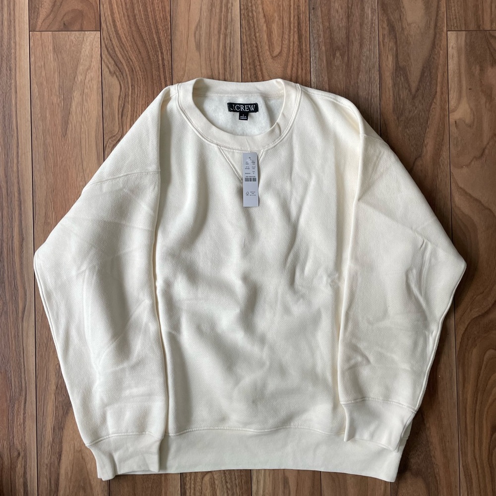 J. Crew Heritage fleece oversized crewneck sweatshirt